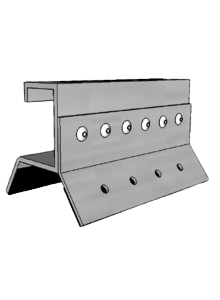 KD Solar 120mm short rail roof anchor for IBR flat roof A-frame mounting solution