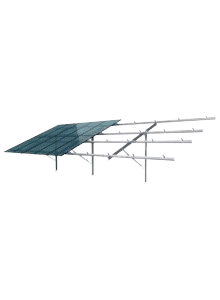 Schletter FS-Uno ground mounting kit for 4 panels in portrait orientation.